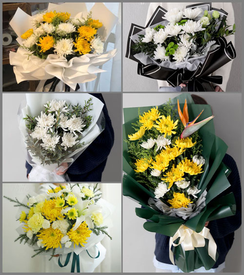 山西忻州原平市解村乡北三泉村白事花束代送